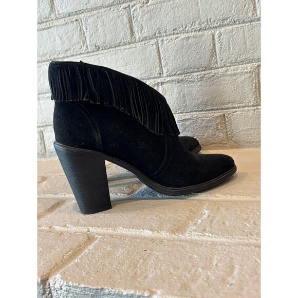 Anthropologie Joie Makena Suede Fringe Booties 38.5 - Picture 4 of 7
